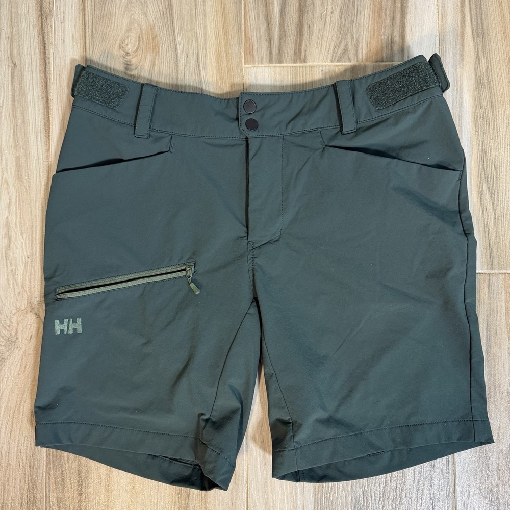 Helly Hansen Shorts Men's M Green Blaze Softshell Hiking Outdoor Adjustable